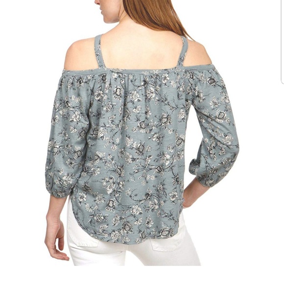 NWT Lucky Brand Cold Shoulder Blouse Top - Picture 2 of 7